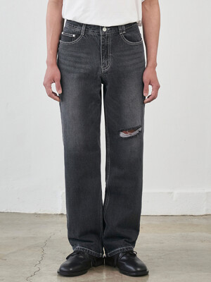 Dawn Semi Wide Jeans DCPT002CutBlack