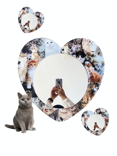 홈데코 - 유라이크왓 (you like what) -  Love Cat Acrylic Mirror