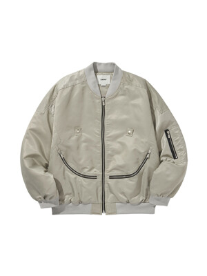 CHUCKLE MA-1 JACKET / GRAY