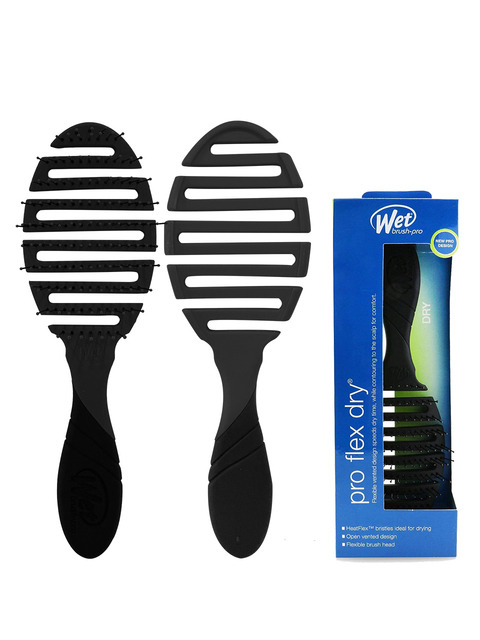 헤어&바디소품 - 웻브러쉬 (Wet Brush) - 프로 플렉스 드라이 블랙 헤어 브러쉬 머리 빗