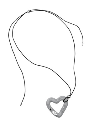 heart grey necklace