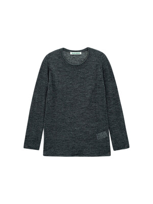 Kidmo Hair Round Neck Pullover_charcoal