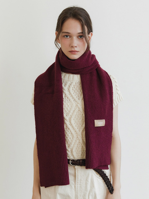 스카프/머플러,스카프/머플러 - 할렌 (halden) - heavy wool knit muffler (M017_burgundy)