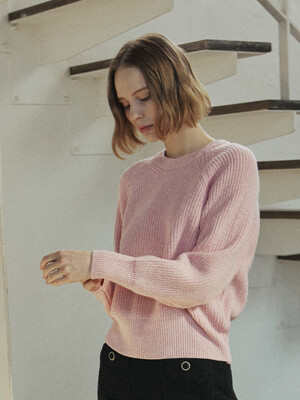 MIX WOOL KNIT_PINK