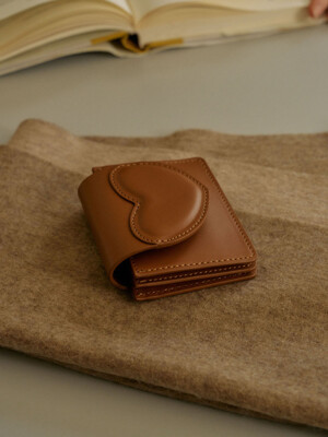 Heart wallet - Maple brown
