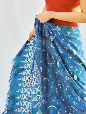 [Sarong] Moon Night - Galaxy Blue