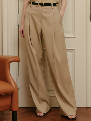 알마 투 턱 와이드 팬츠 / ALMA TWO TUCK WIDE PANTS_3colors