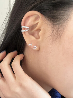 [925silver] Night sky earring