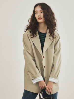 Easy Cotton Jacket Khaki