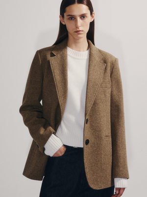 ALPACA WOOL JACKET - CAMEL