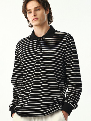 01 M.C UNISEX, Stripe PK Shirt / Black