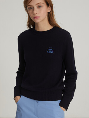 NAVY 24 ROUND SWEATER