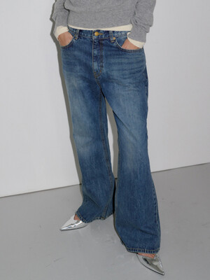 INDIGO BOOTCUT DENIM PANTS