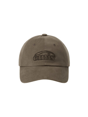 COTTON BRUSHED BALL CAP-BROWN