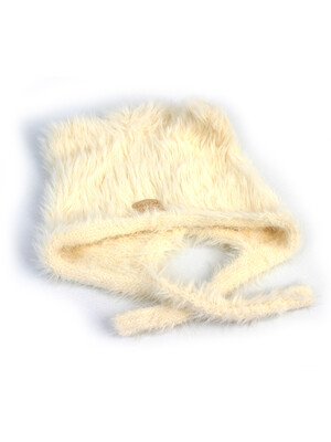 Cat Ivory Fur Earflap Cap 바라클라바
