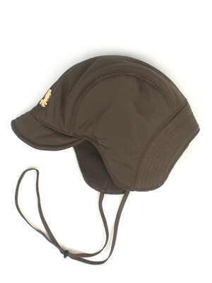 Khaki Poly Wire Earflap Cap 패딩모자