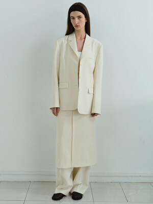 lip tailored jacket (ivory)