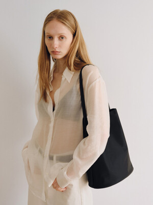 Large Mug shoulder bag Nylon Black
