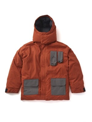 crease down jacket (orange)