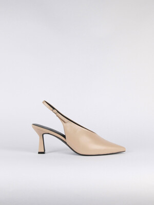 Valerie Slingback Leather Beige