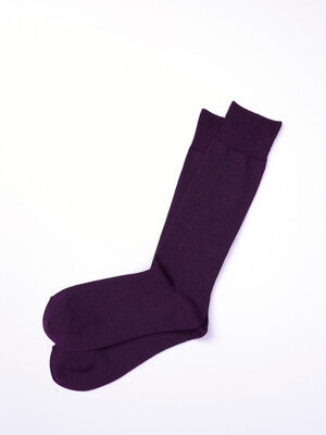 Bamboo Crew Socks - Purple Solid