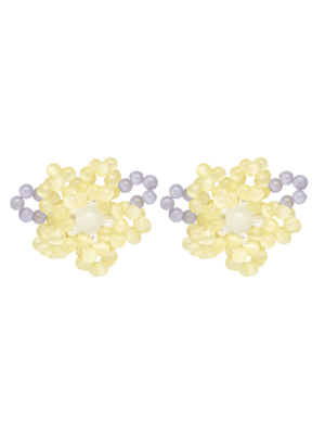 Lotus Beads Earrings (Yellow)