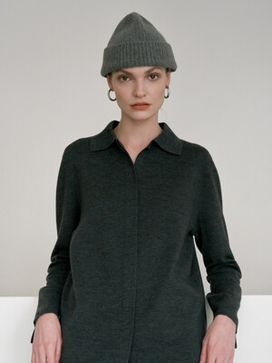 CASHMERE WARM BEANIE - GREY