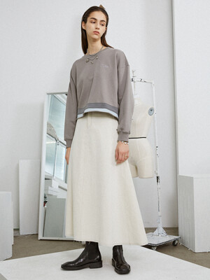 April Corduroy Skirt (Ivory)