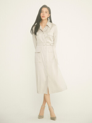 NO.11 DRESS - ASH BEIGE