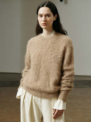 [KNIT] Hairy Volume Sleeve Pullover _ 2color