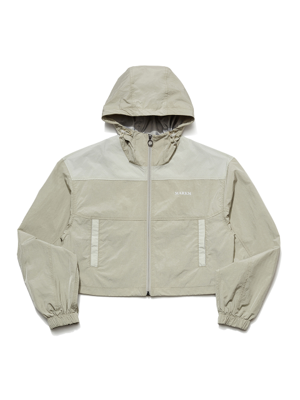 (W) CROP SET-UP WIND BREAKER BEIGE