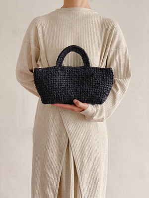 WIDE TOTE - CHARCOAL