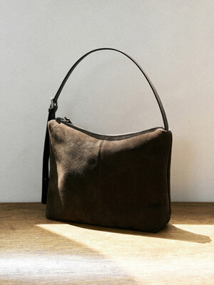 Suede shoulder bag (Brown)