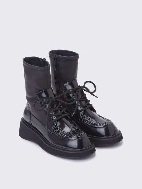부츠 - 슈콤마보니 (SUECOMMA BONNIE) - Lace-up ankle boots(black)_DG3CW23512BLK