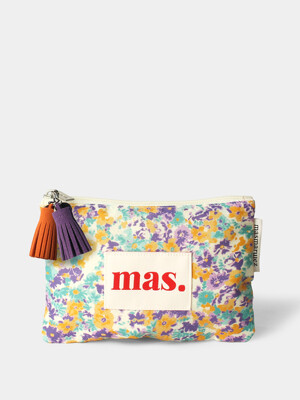 Basic pouch _ 믹스플라워 오렌지퍼플