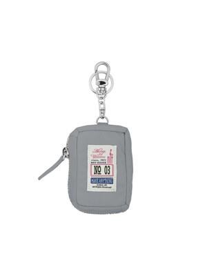 label key ring pouch-grey