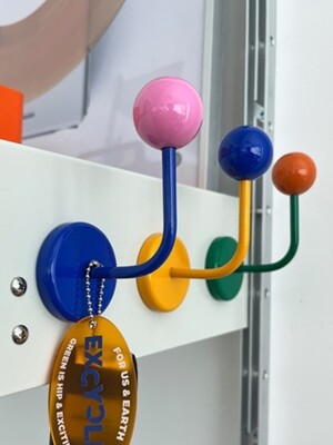 컬러드랍 마그넷 후크 (그린, 블루, 옐로우)