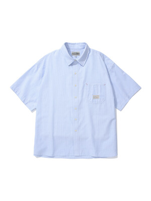 SL-LABEL ONE POCKET OXFORD S/S SHIRTS 스트라이프