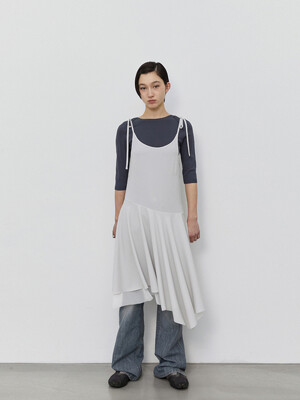 BOAT NECK HALF SLEEVE KNIT (CHARCOAL)