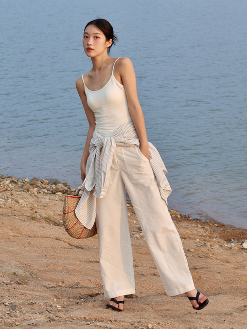 시월107]flower parachute pants (pink)