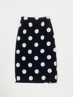 DOT Linen Skirt (Black)