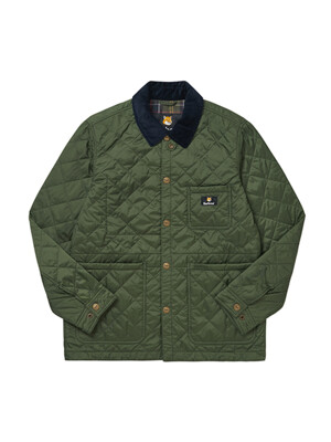 BARBOUR MQU1735 MQU GN73 바버x메종키츠네 폭스헤드 케닝 퀼팅 남성 자켓