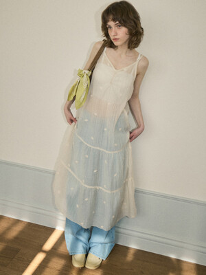 Flower lace layered dress_Ivory(OC25-OPS02)