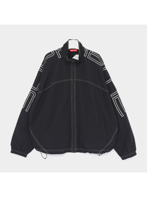 슈프림 25SS 스펠아웃 엠브로이드 트랙 남성 자켓 SS25J69 BLACK