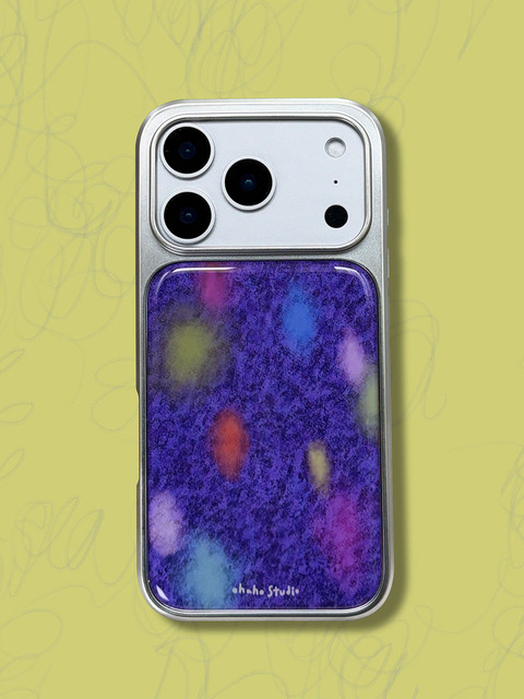 오하호 스튜디오 Fuzzy Berry Phone case 실버 (에폭시/글라스/맥세이프 글라스)