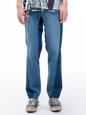 Tapered Denim Pants