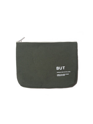 SIGNATURE LOGO POUCH-OLIVE