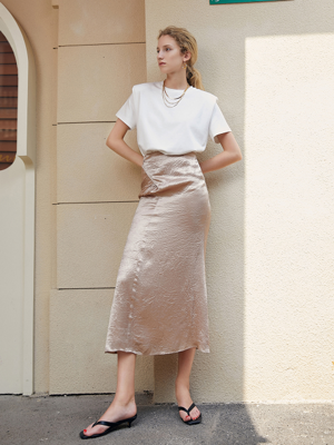 YY silk acetate fishtail skirt