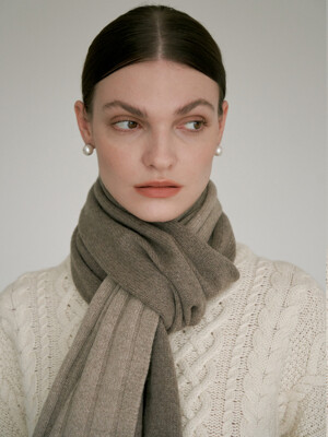 CASHMERE WARM MUFFLER - SEPIA