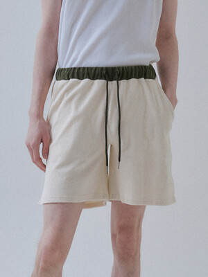 CABANA TERRY CLOTH SHORTS IVORY